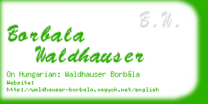 borbala waldhauser business card